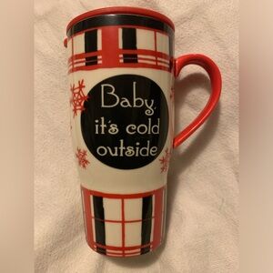 ✨⚡️💥Lenox Heat Changing Travel Mug."Baby It's Cold Outside" 20oz Mug Snowflakes